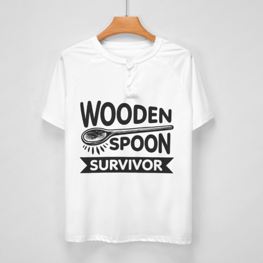 Wooden Spoon Survivor Funny Cooking Graphic T-Shirt – Retro Kitchen Humor Unisex Tee(z317)
