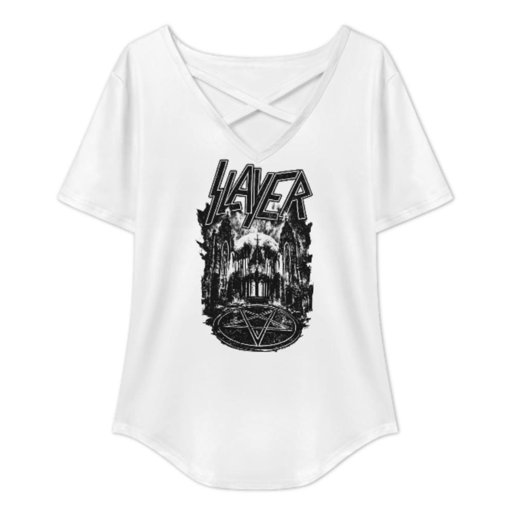Slayer Gothic Metal Graphic Tee – Vintage Heavy Metal Inspired Dark Aesthetic Shirt(z340)