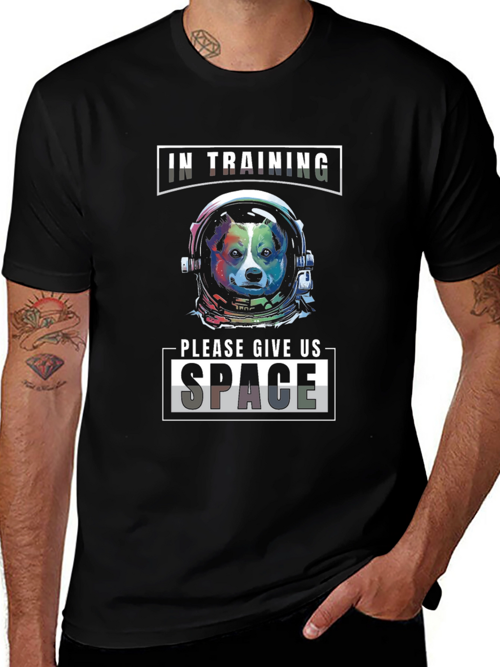 Space Dog T-Shirt: In Training Give Us Space!