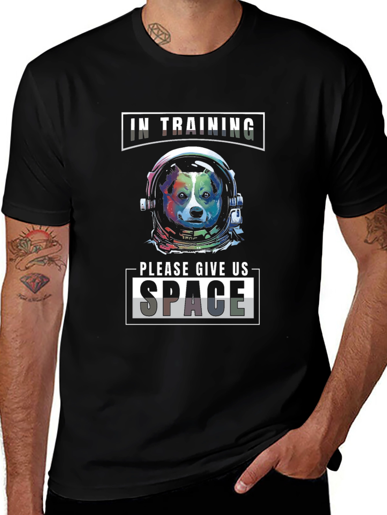 Space Dog T-Shirt: In Training Give Us Space!