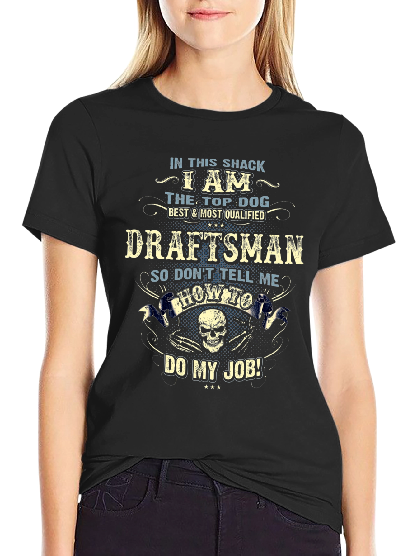 Draftsman Top Dog Graphic T-Shirt