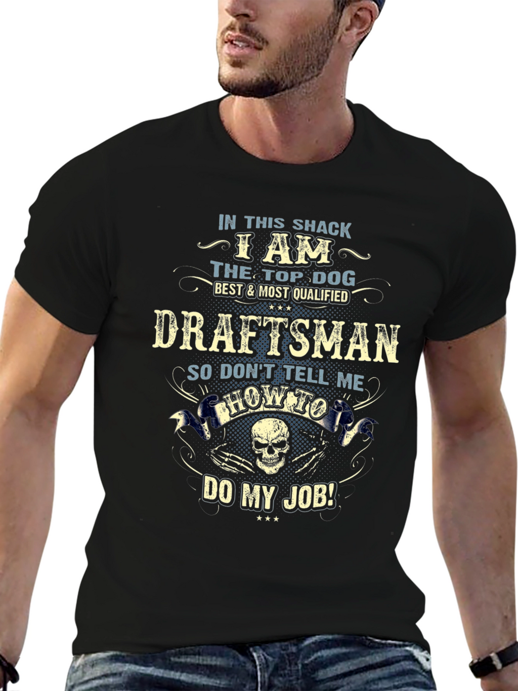 Draftsman Top Dog Graphic T-Shirt