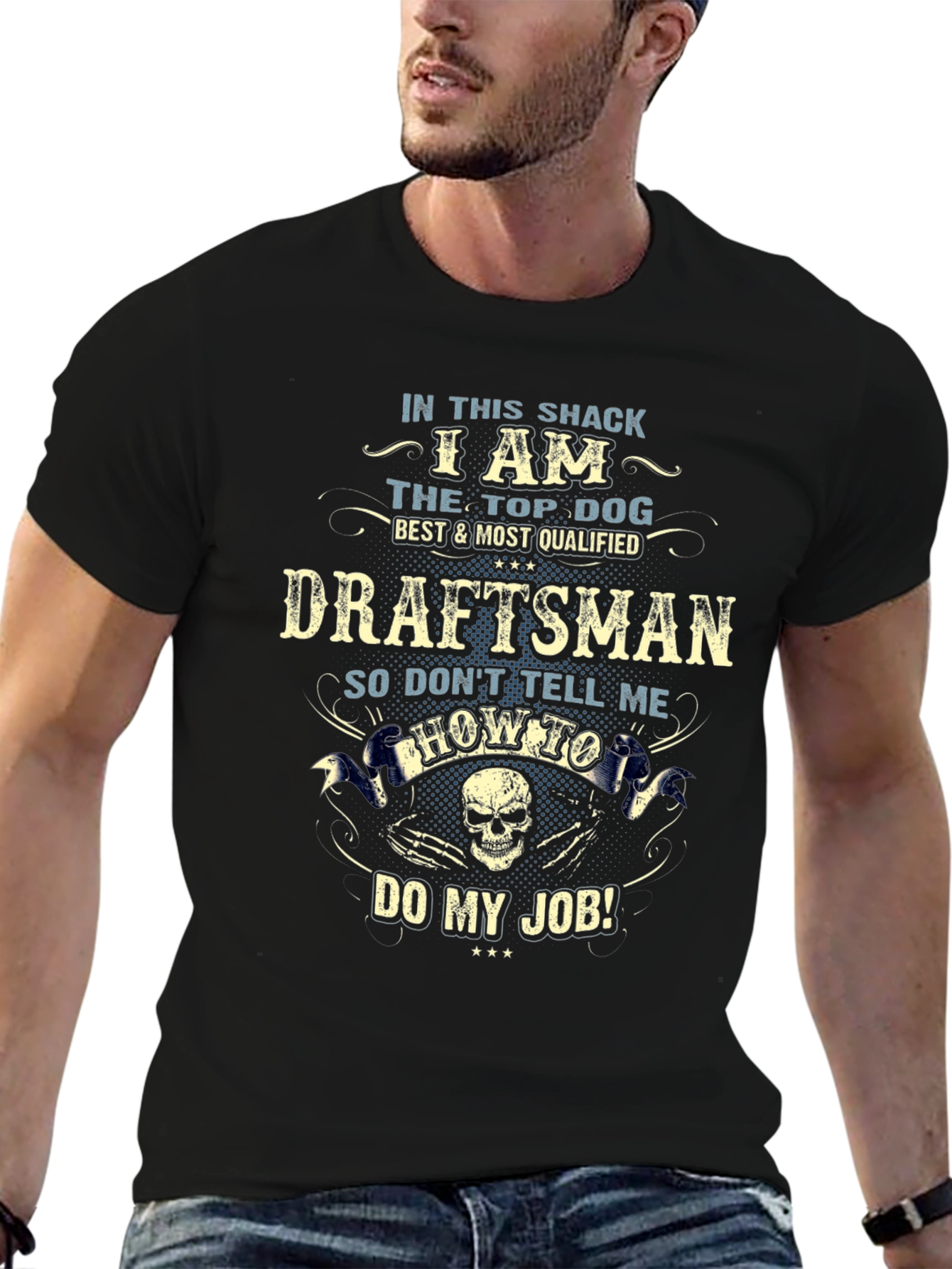 Draftsman Top Dog Graphic T-Shirt