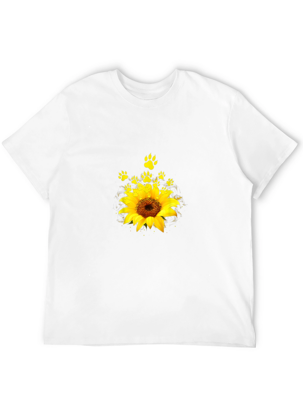 Sunflower Paw Print Graphic T-Shirt