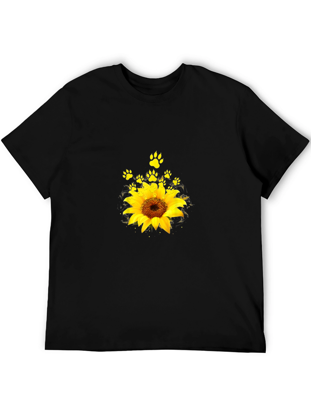 Sunflower Paw Print Graphic T-Shirt
