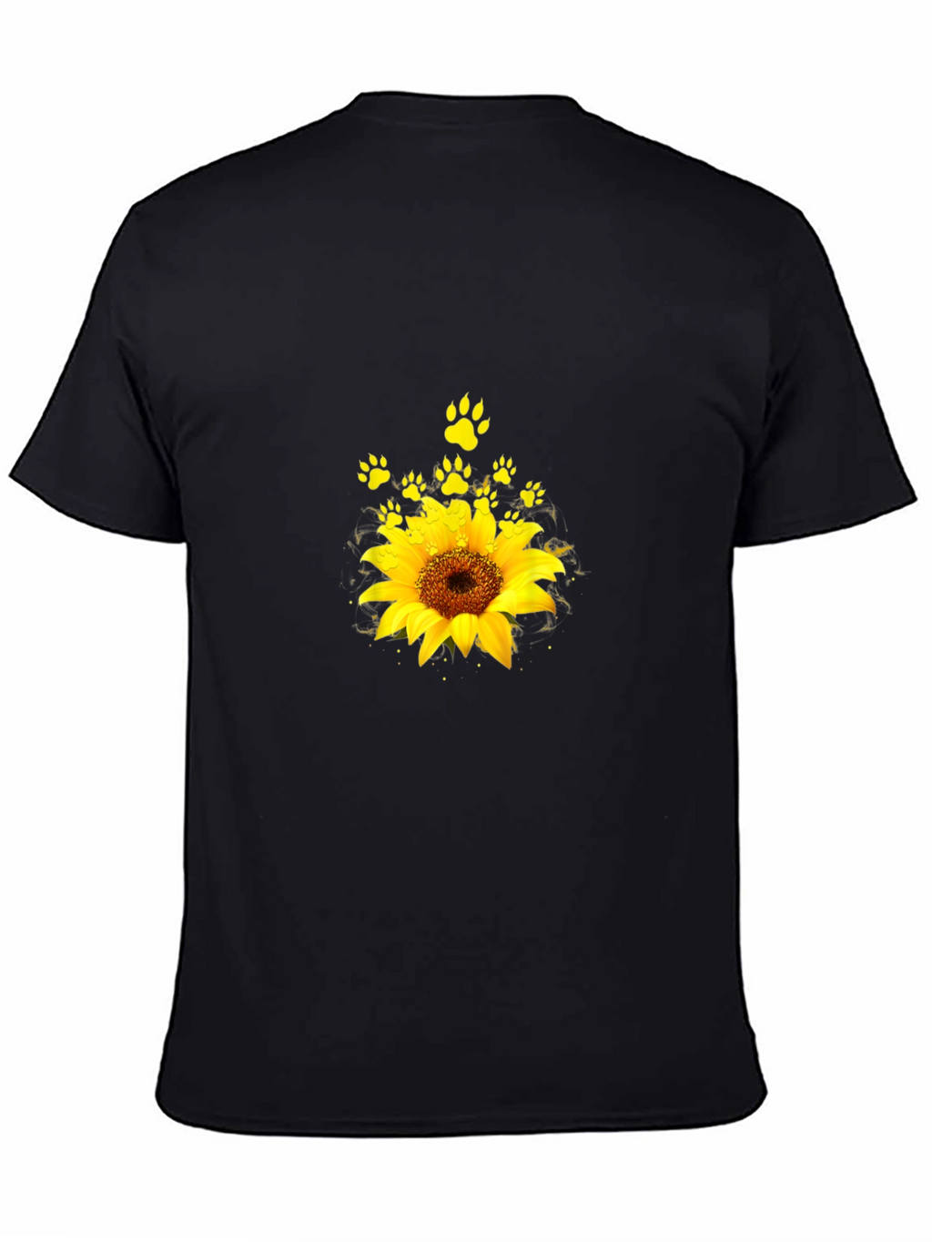 Sunflower Paw Print Graphic T-Shirt