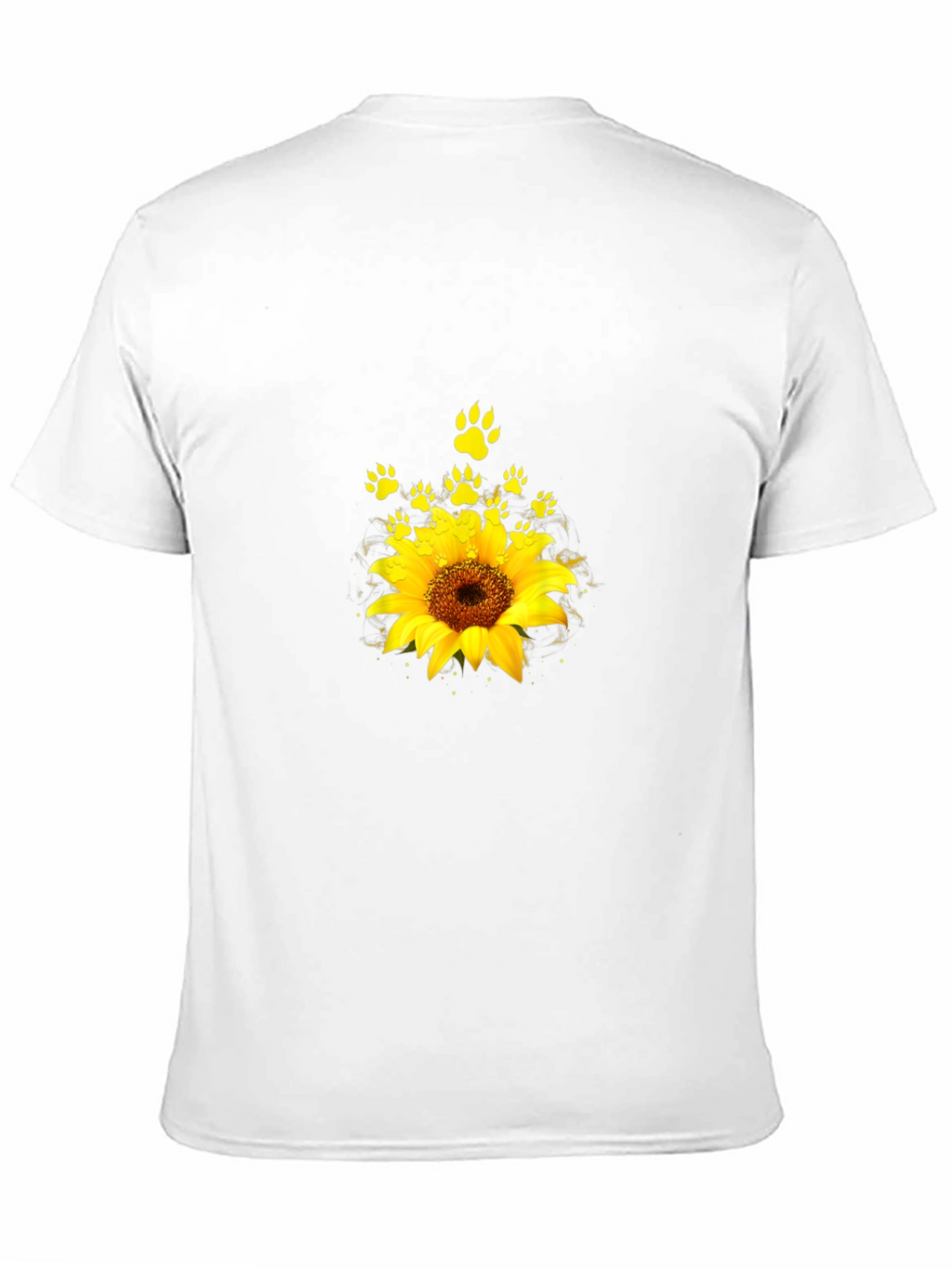 Sunflower Paw Print Graphic T-Shirt