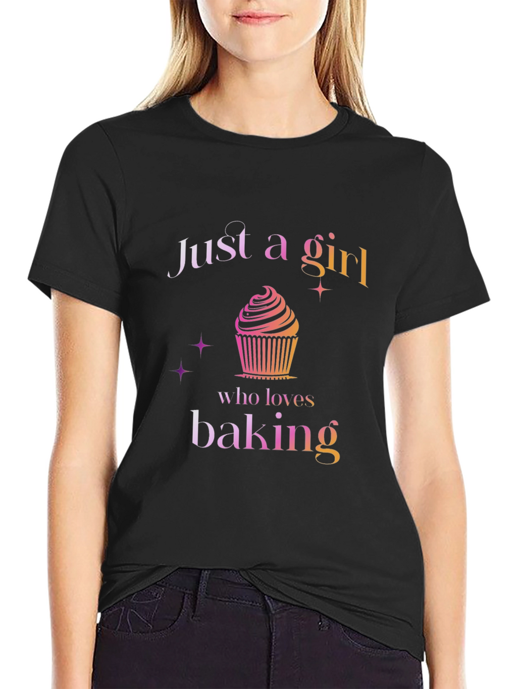 Just a Girl Who Loves Baking Graphic T-Shirt