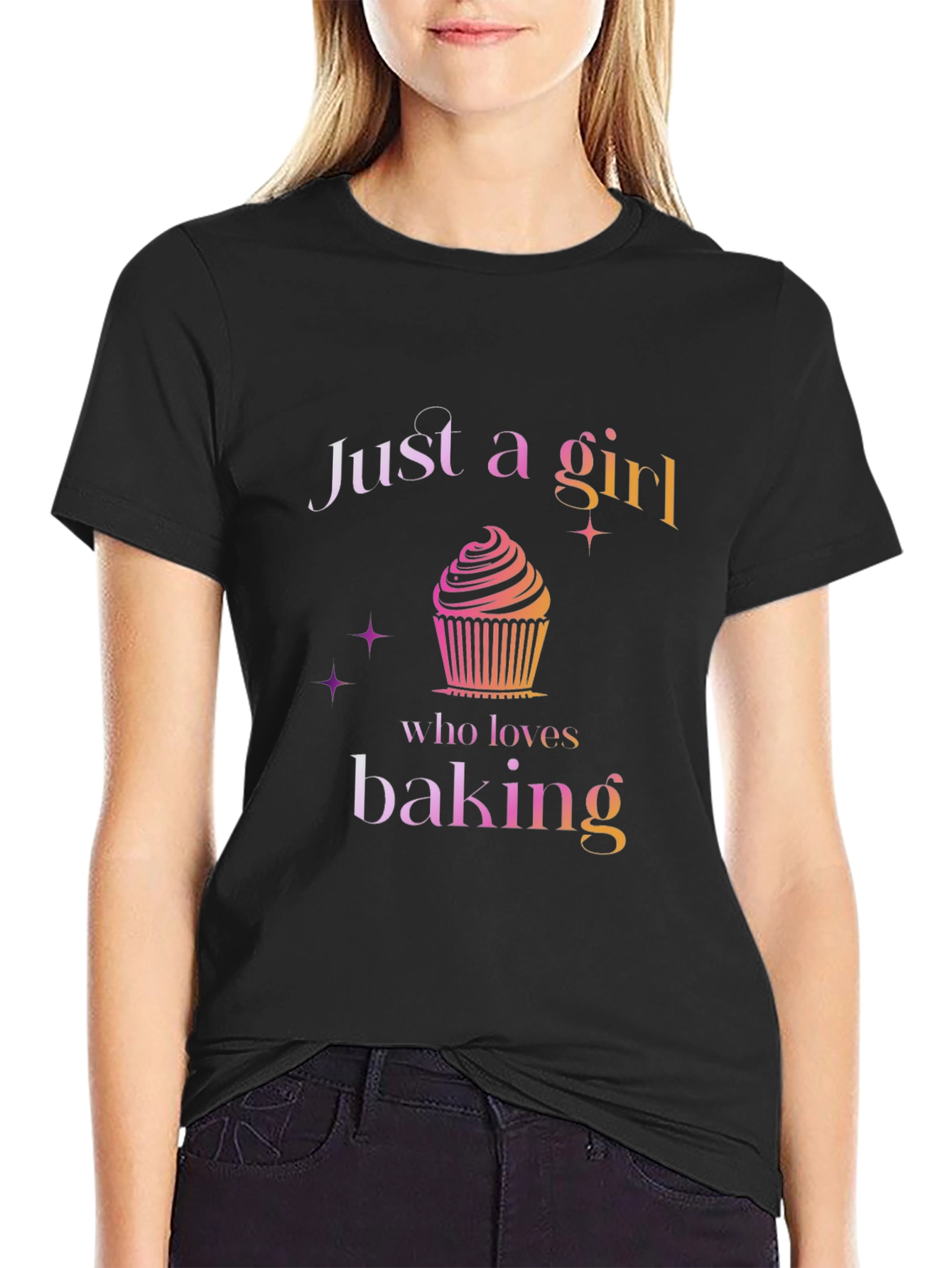 Just a Girl Who Loves Baking Graphic T-Shirt