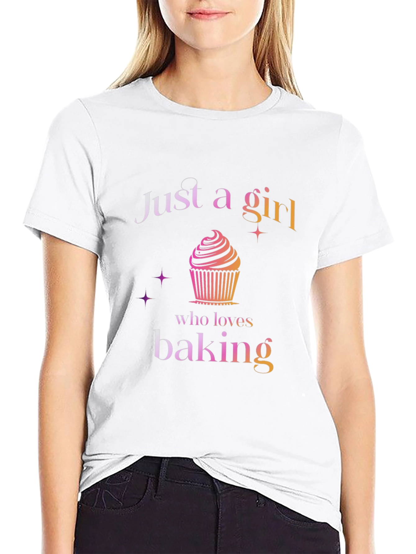 Just a Girl Who Loves Baking Graphic T-Shirt