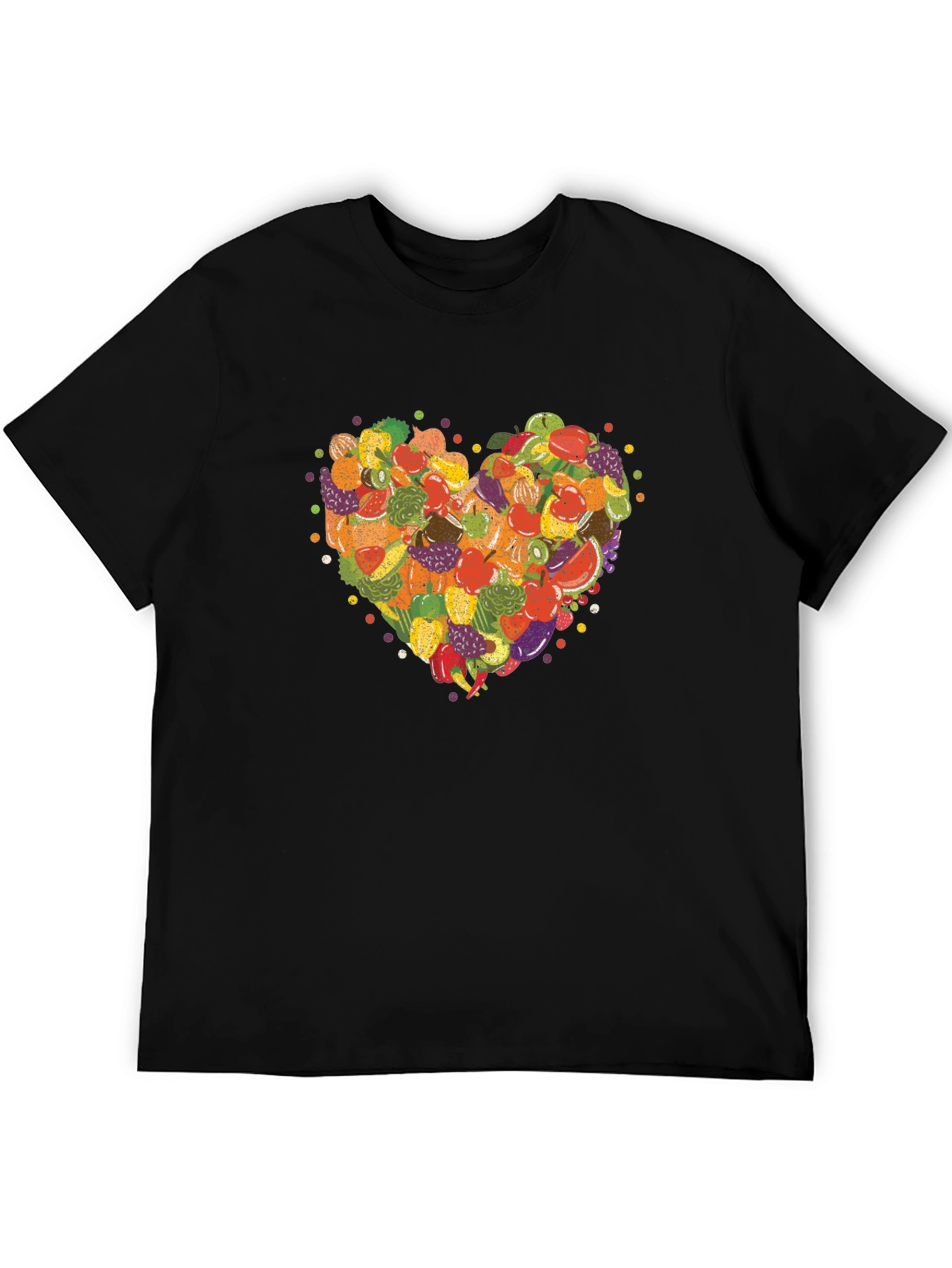 Fruit & Veggie Heart Graphic T-Shirt