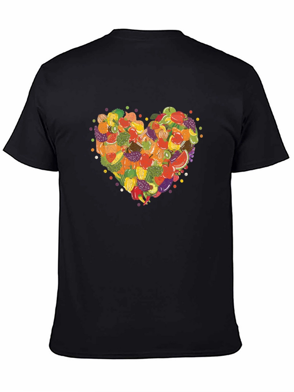 Fruit & Veggie Heart Graphic T-Shirt