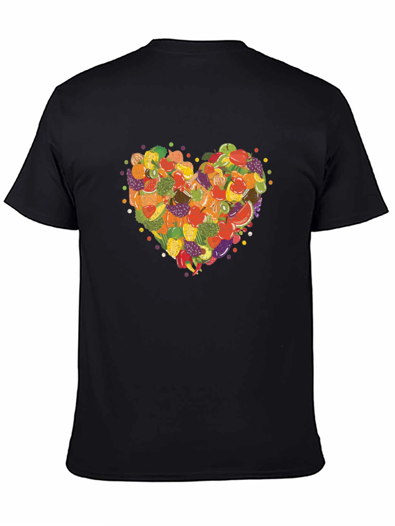 Fruit & Veggie Heart Graphic T-Shirt
