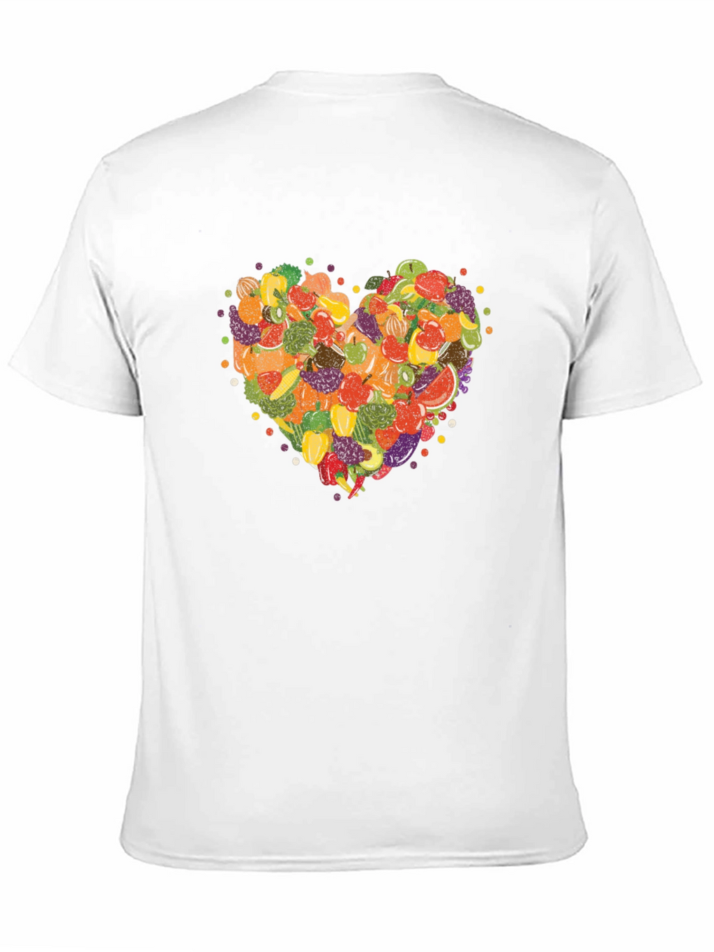 Fruit & Veggie Heart Graphic T-Shirt