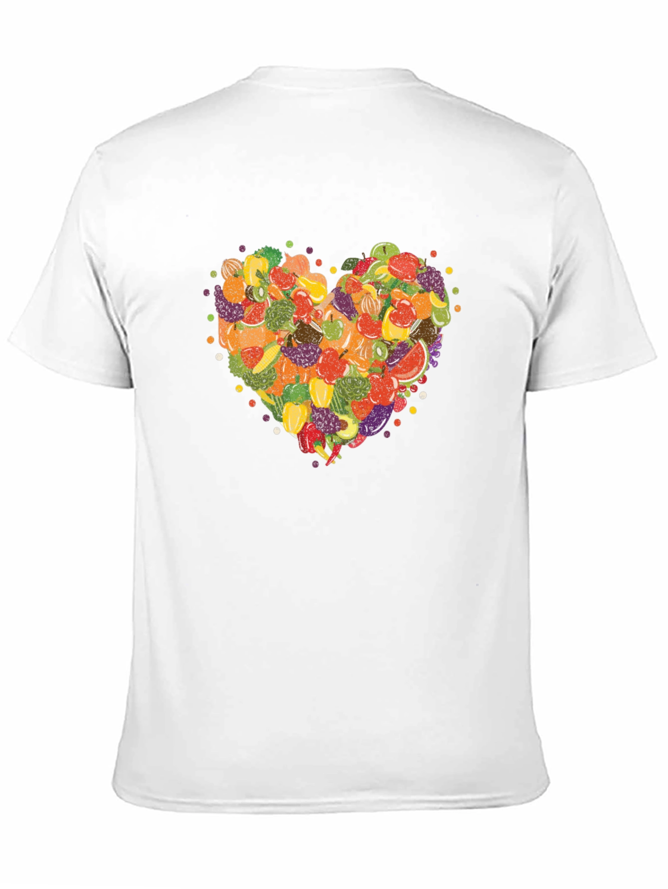 Fruit & Veggie Heart Graphic T-Shirt