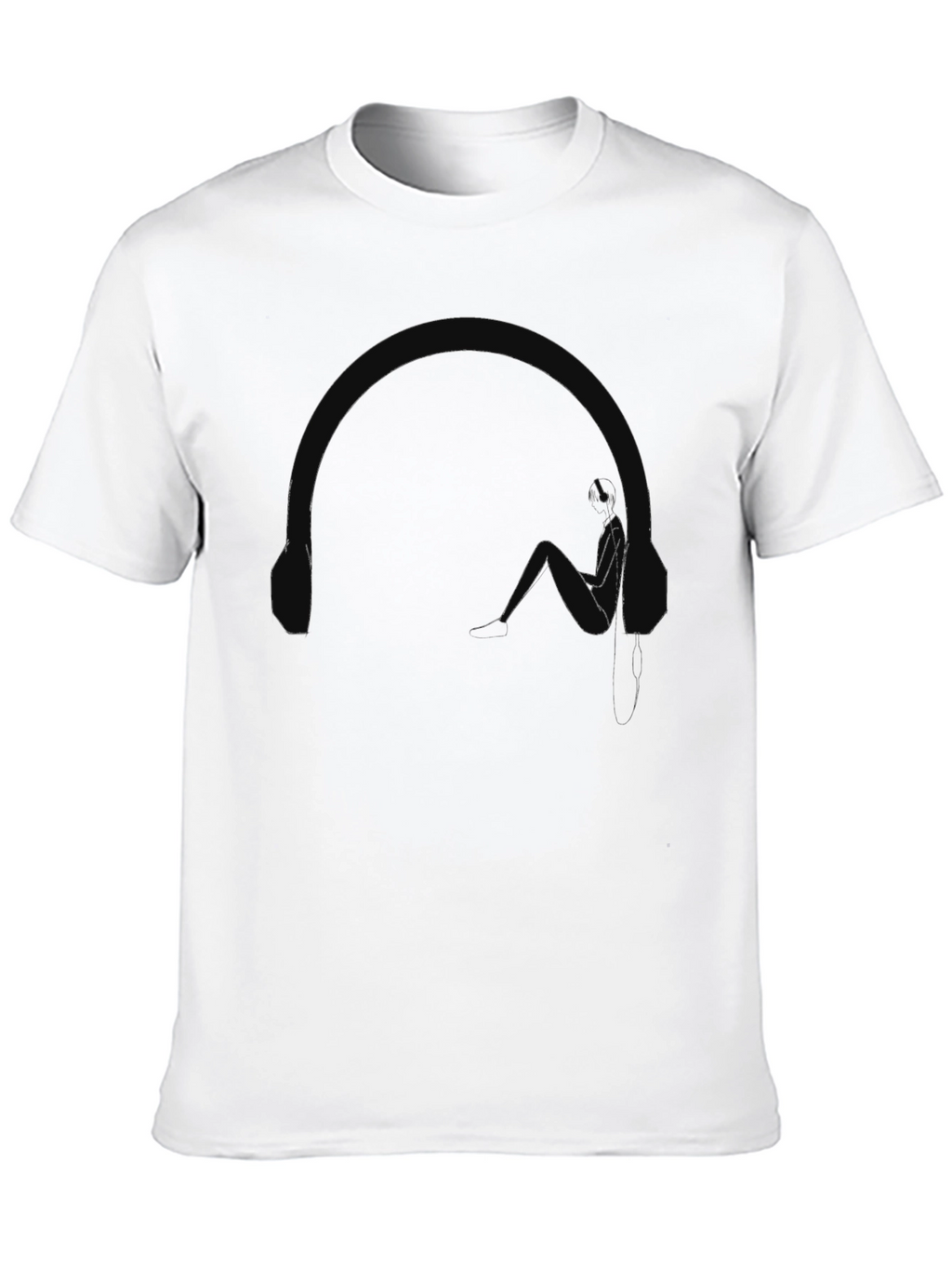 Minimalist Black T-Shirt: Abstract Design