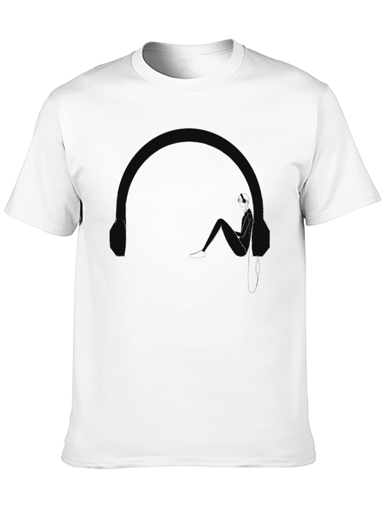 Minimalist Black T-Shirt: Abstract Design
