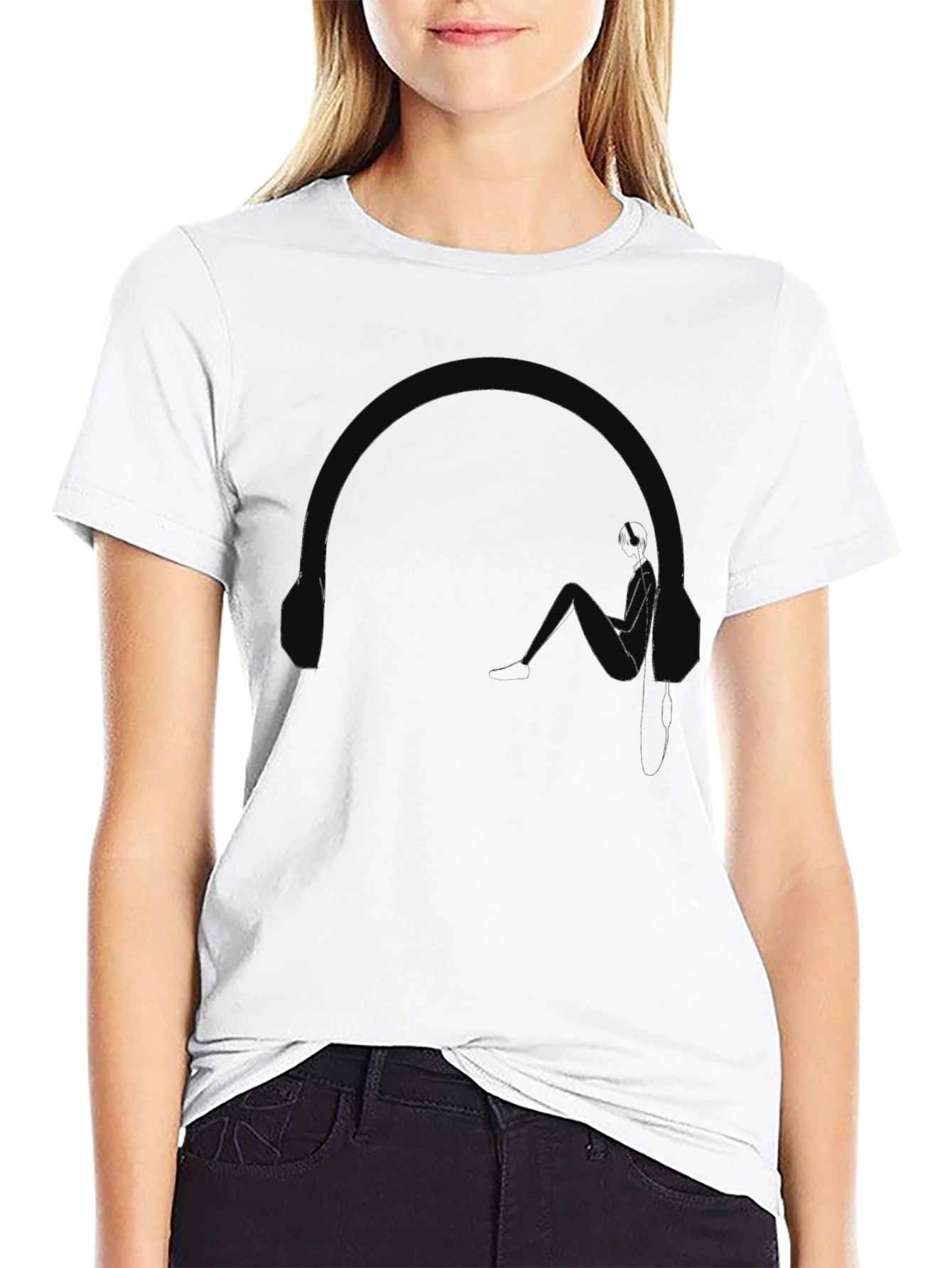 Minimalist Black T-Shirt: Abstract Design