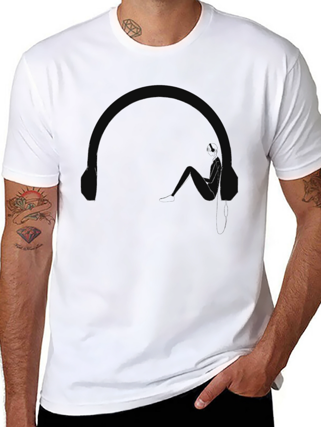 Minimalist Black T-Shirt: Abstract Design