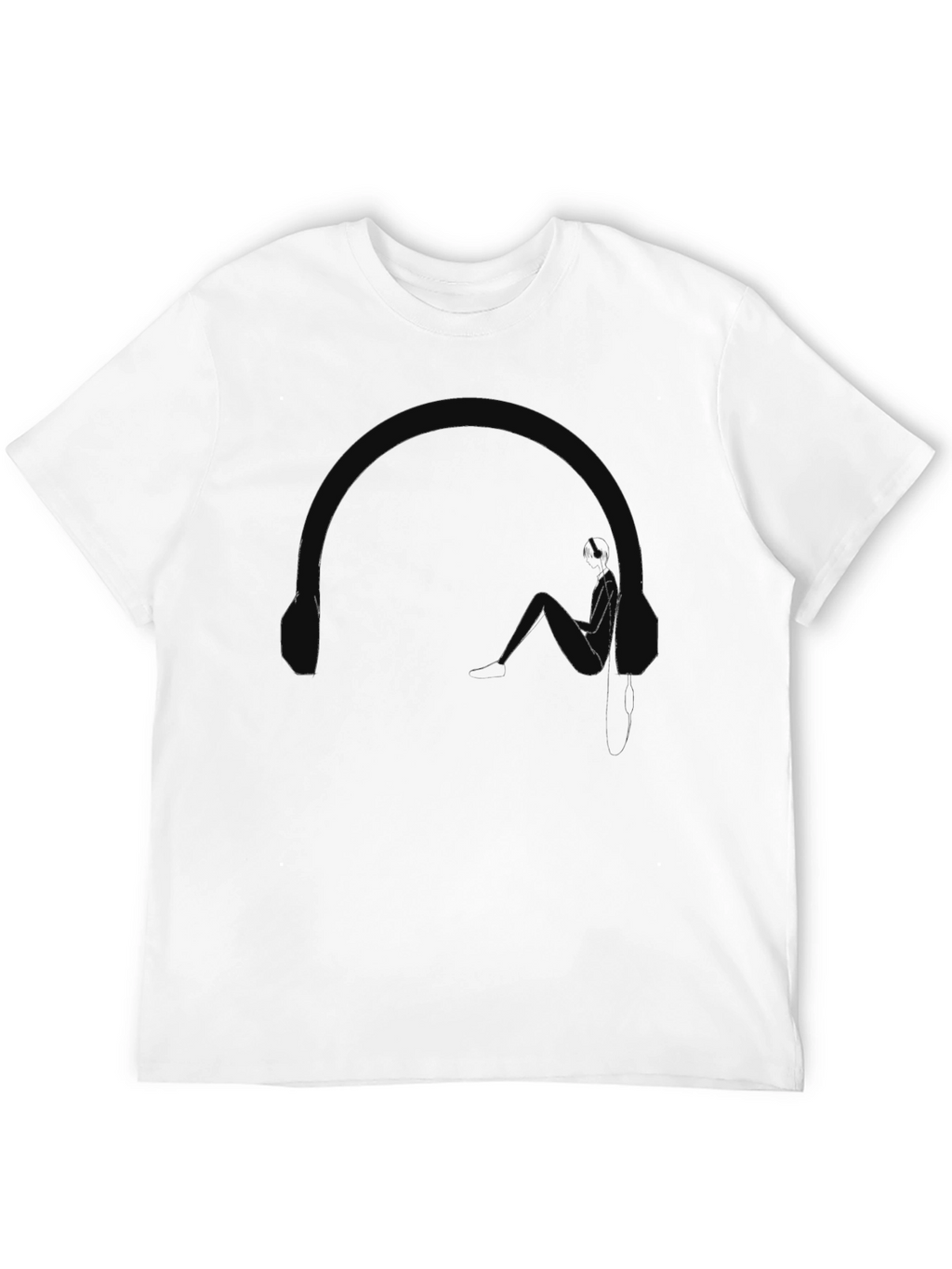 Minimalist Black T-Shirt: Abstract Design
