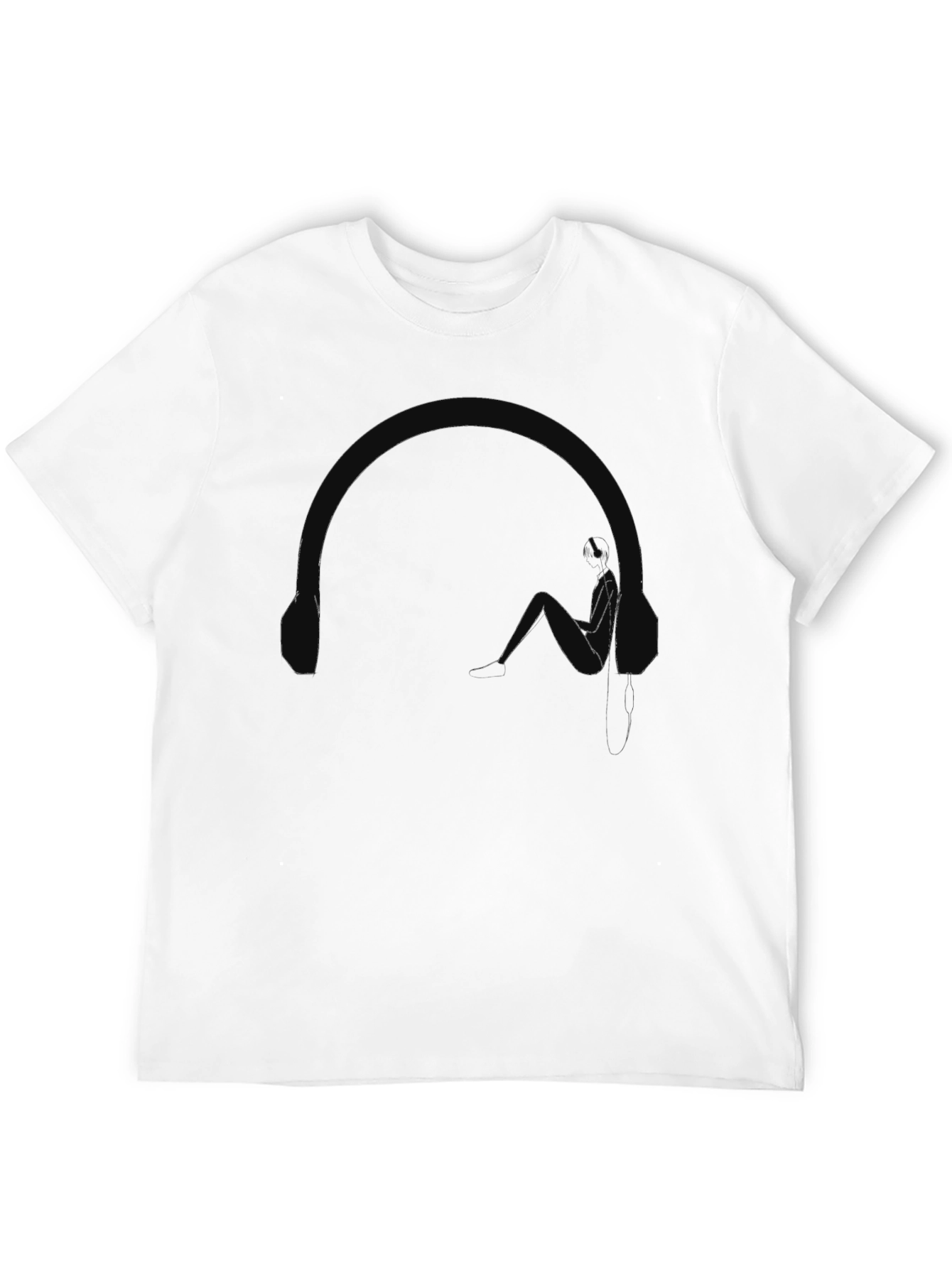 Minimalist Black T-Shirt: Abstract Design