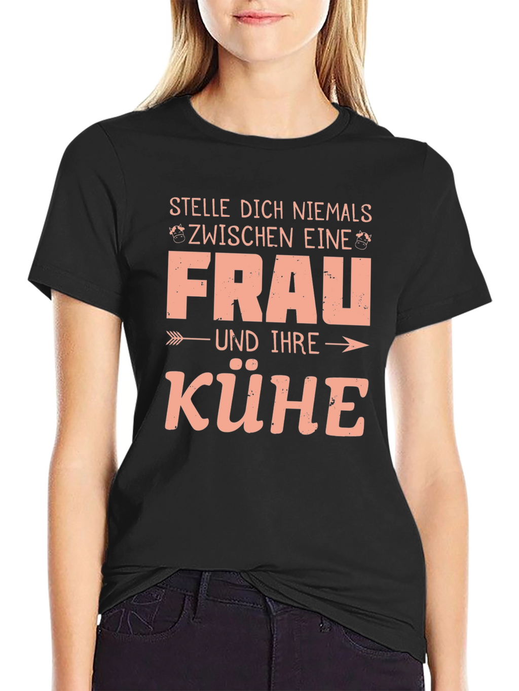 Stelle Dich Niemals T-Shirt Funny German Cow Farmer Gift