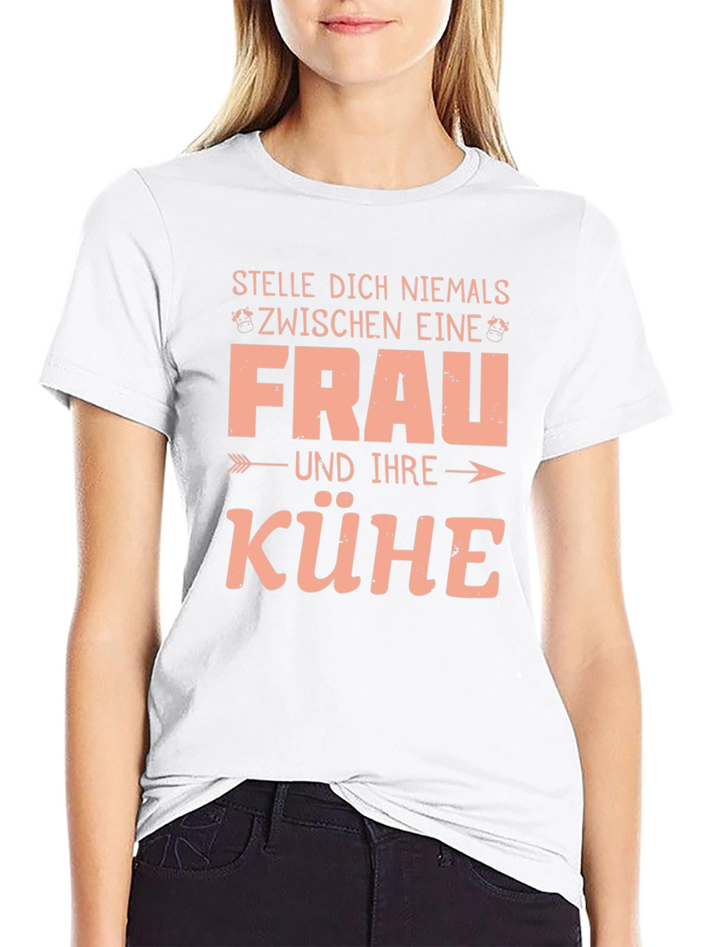 Stelle Dich Niemals T-Shirt Funny German Cow Farmer Gift