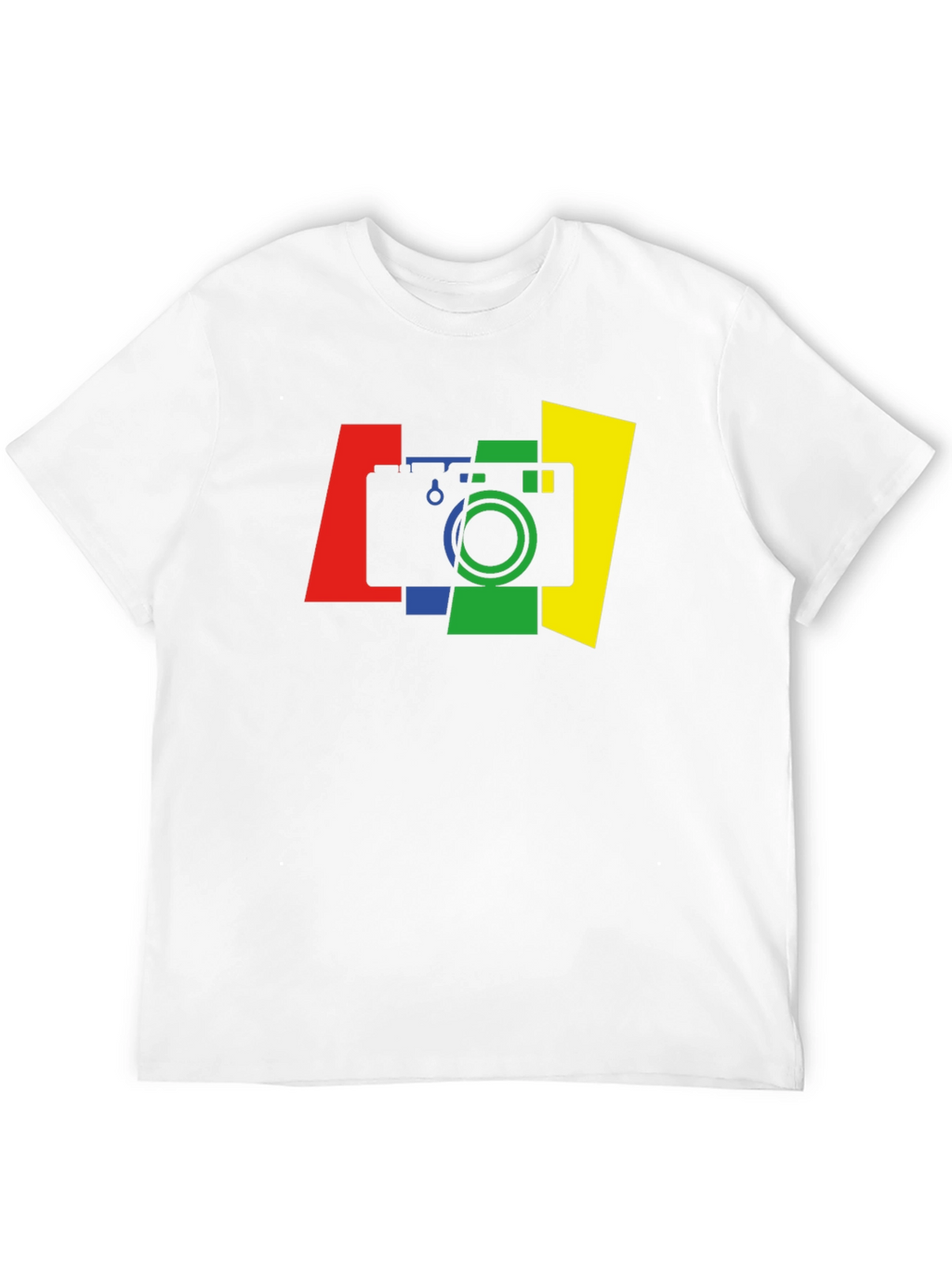 Stylish Camera Graphic Tee - Black