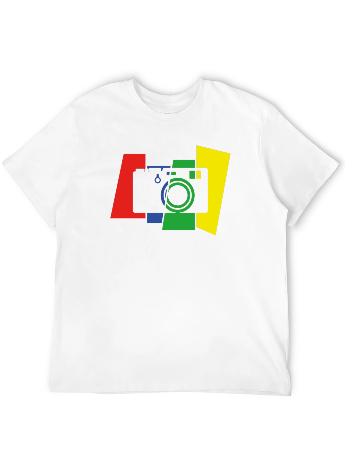 Stylish Camera Graphic Tee - Black