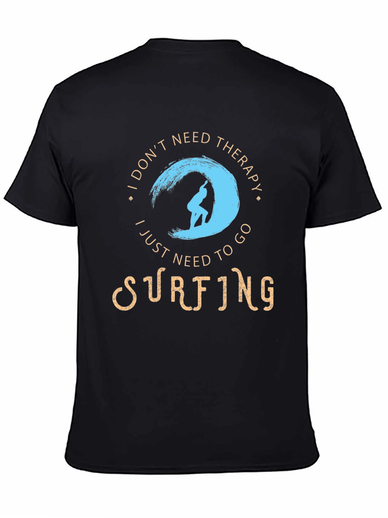 Surfing Therapy T-Shirt - Black