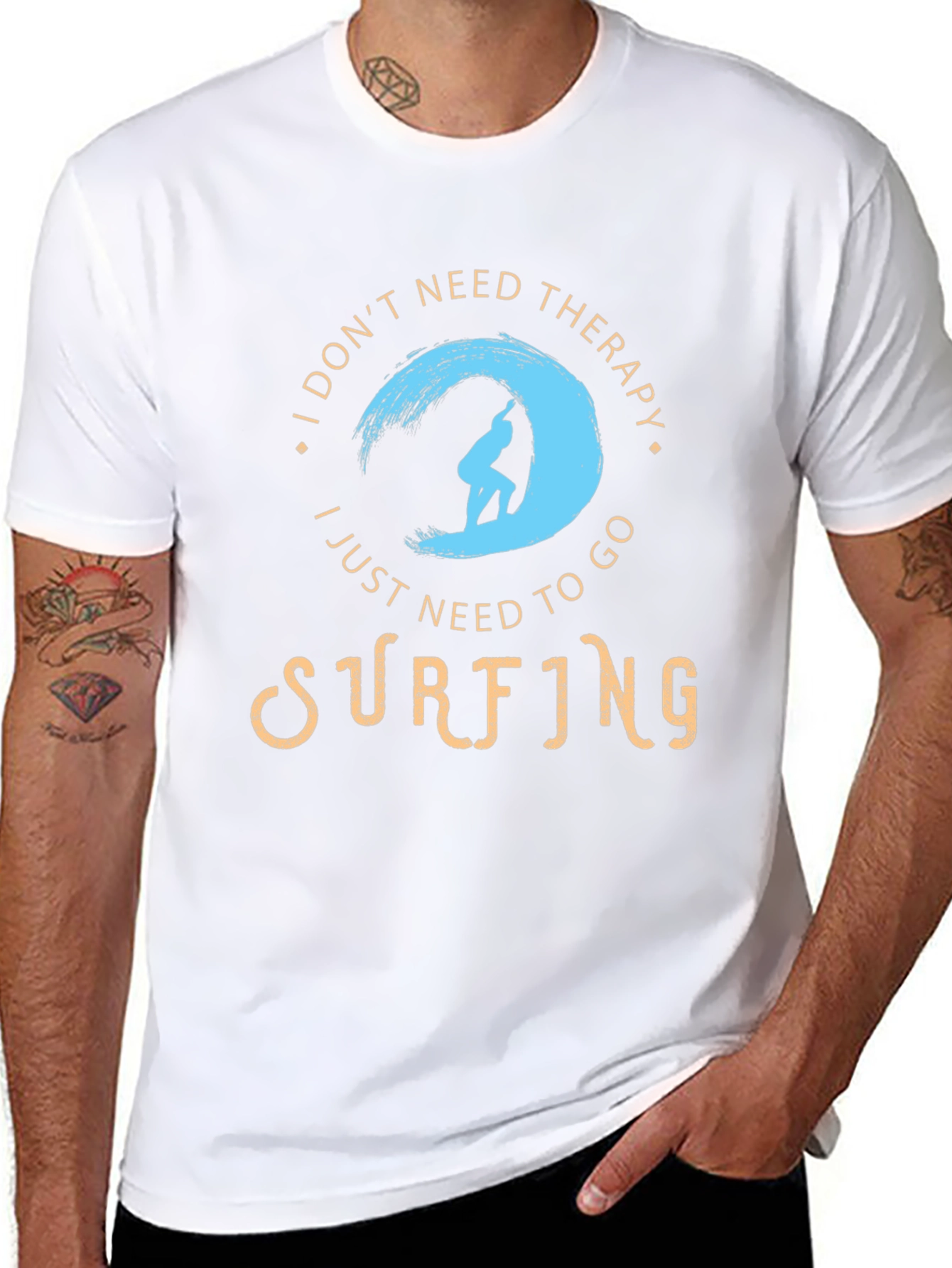 Surfing Therapy T-Shirt - Black