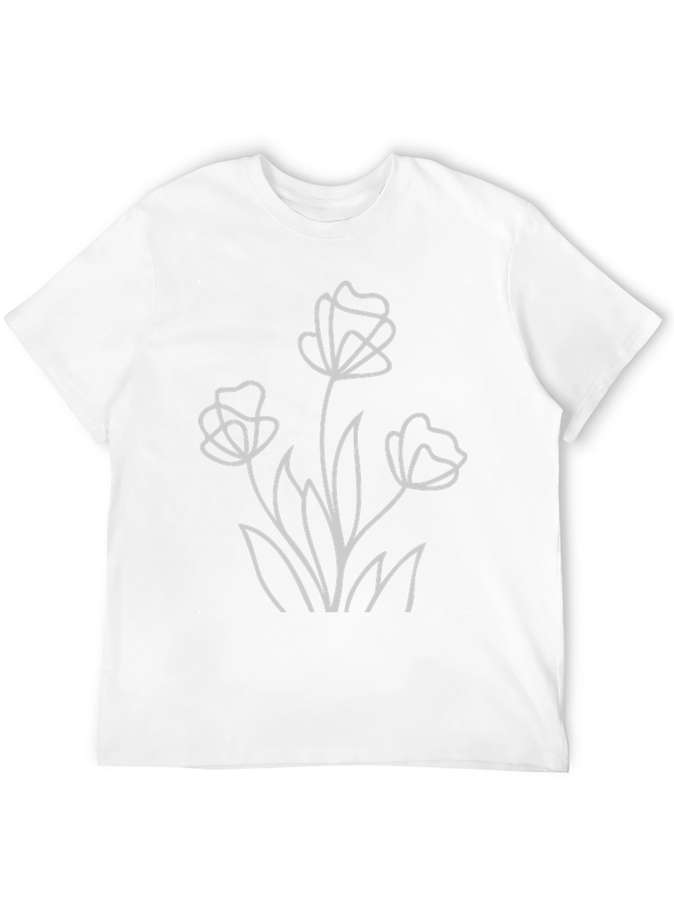 Floral Graphic Tee - Minimalist Flower T-Shirt