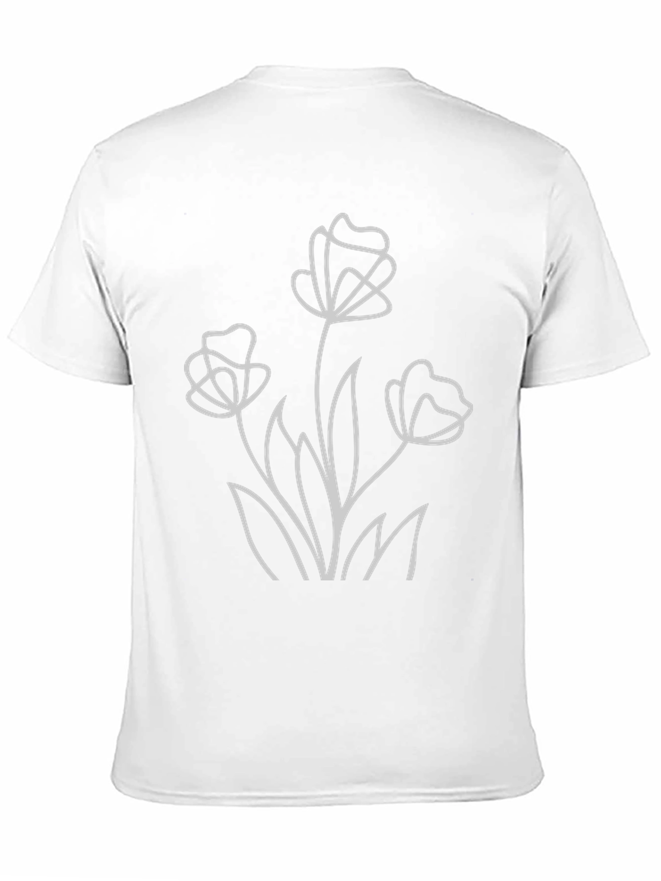Floral Graphic Tee - Minimalist Flower T-Shirt
