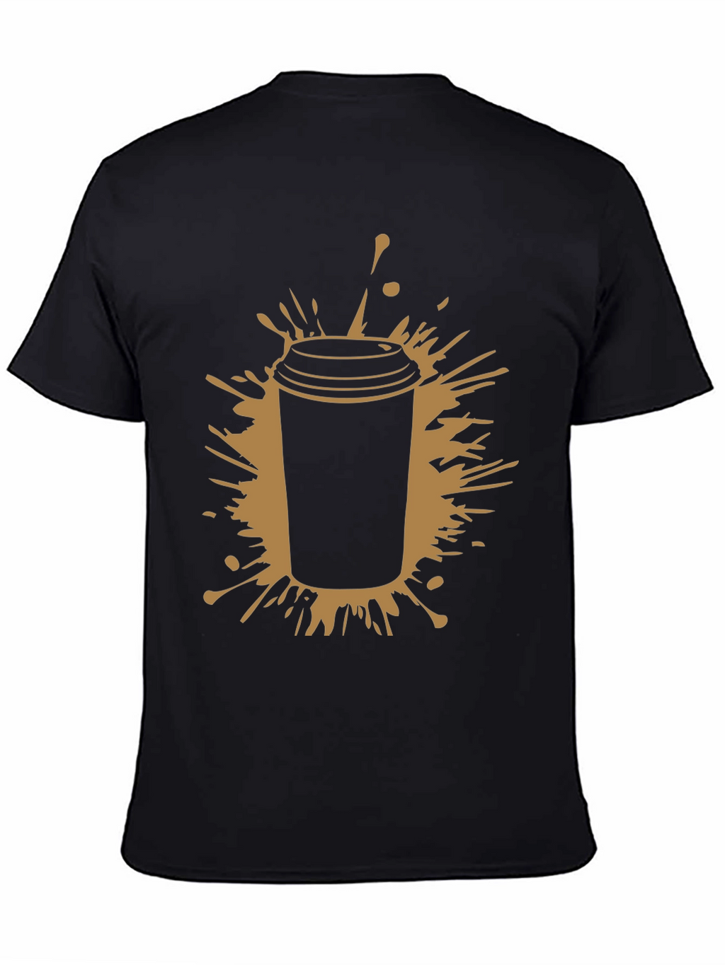 Coffee Splash Black T-Shirt