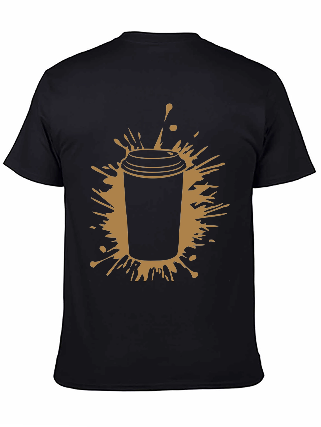 Coffee Splash Black T-Shirt