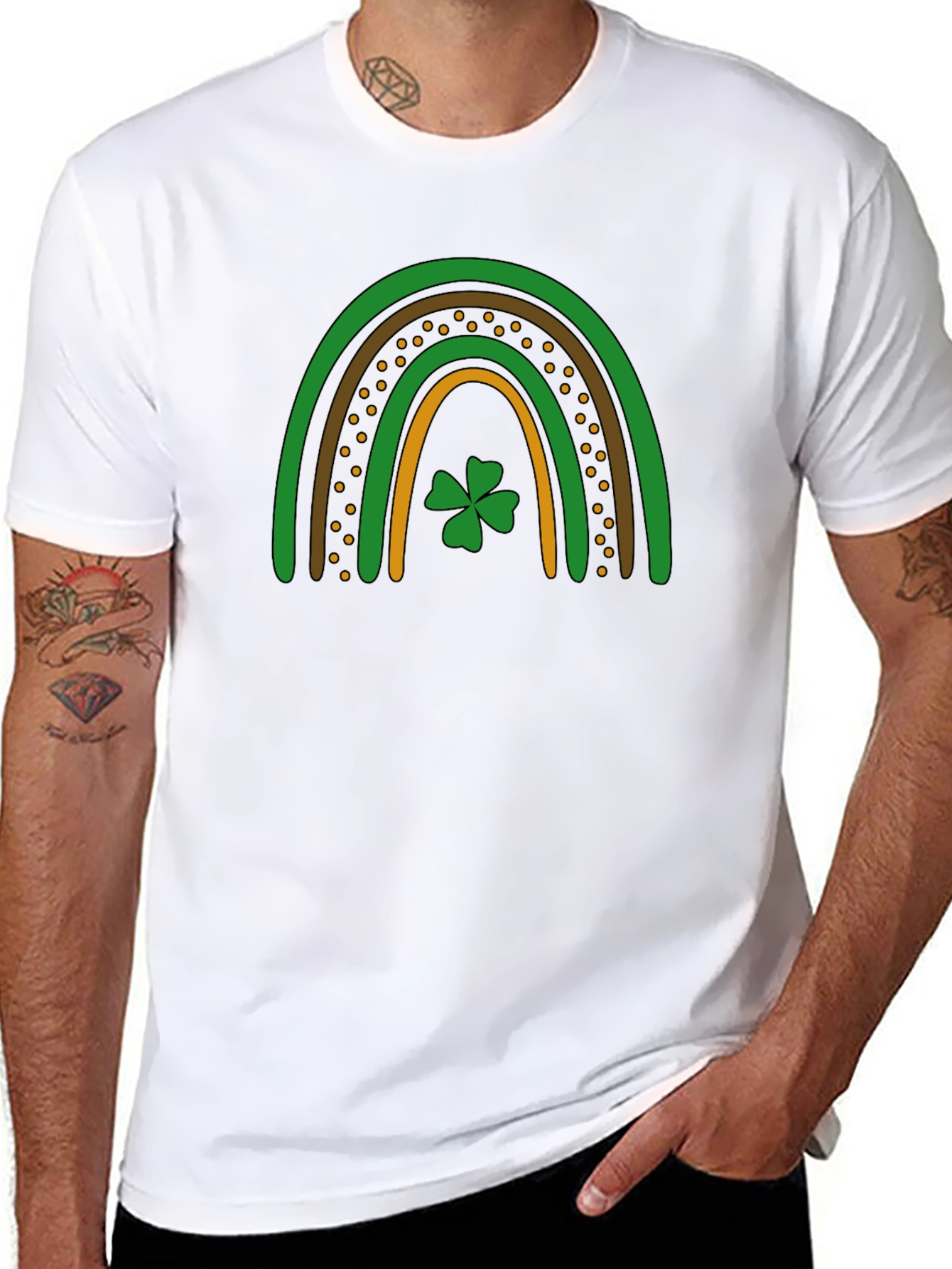 St. Patricks Day Rainbow Shamrock T-Shirt