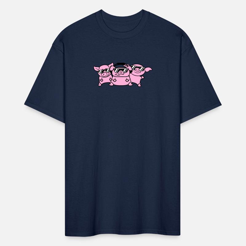 3 Little DJ Pigs Funny Cool Friends Team Crew Fun