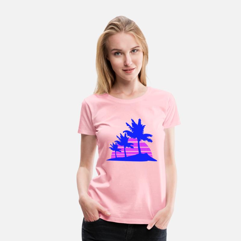 3 Palm Trees Island Tree Stripe Sun Sunset Evening