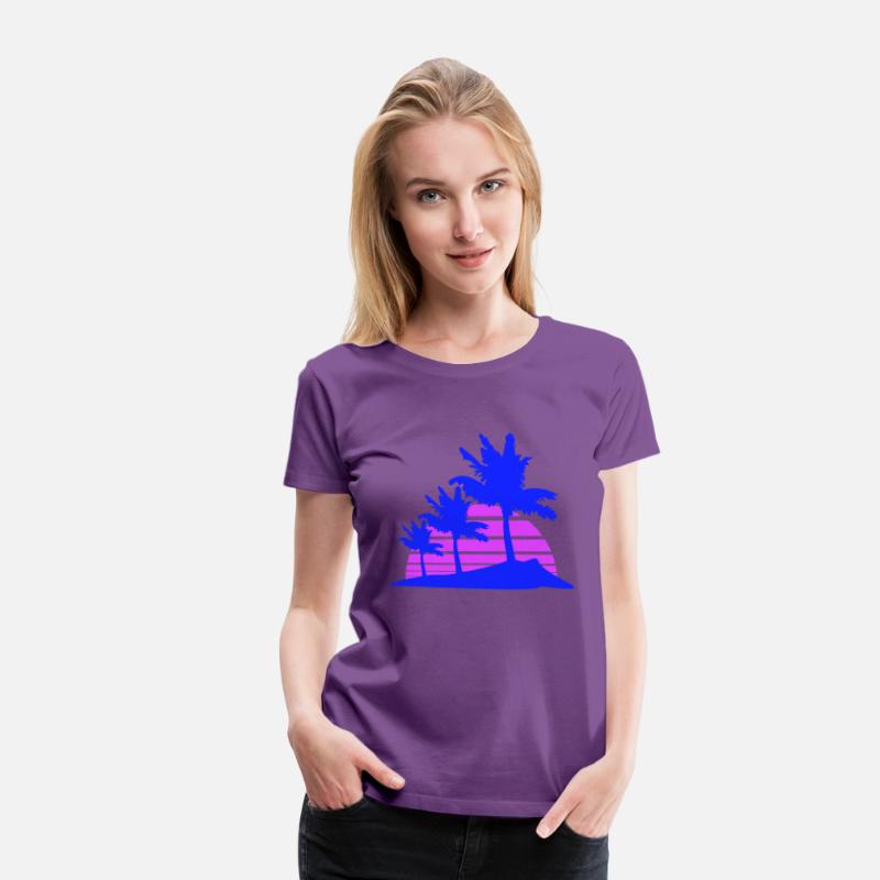 3 Palm Trees Island Tree Stripe Sun Sunset Evening
