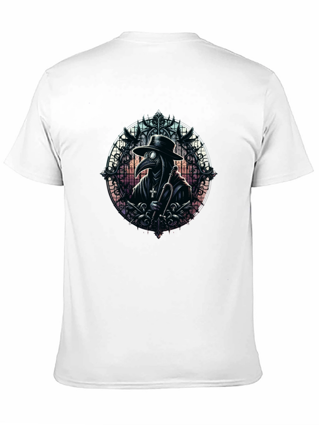 Plague Doctor Graphic Tee - Gothic Style
