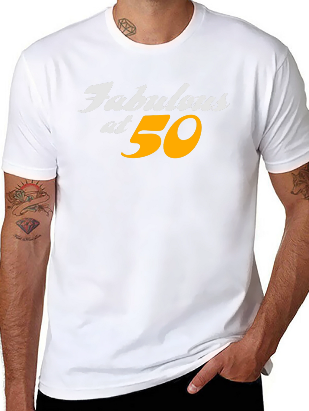 Fabulous at 50 Black Graphic T-Shirt