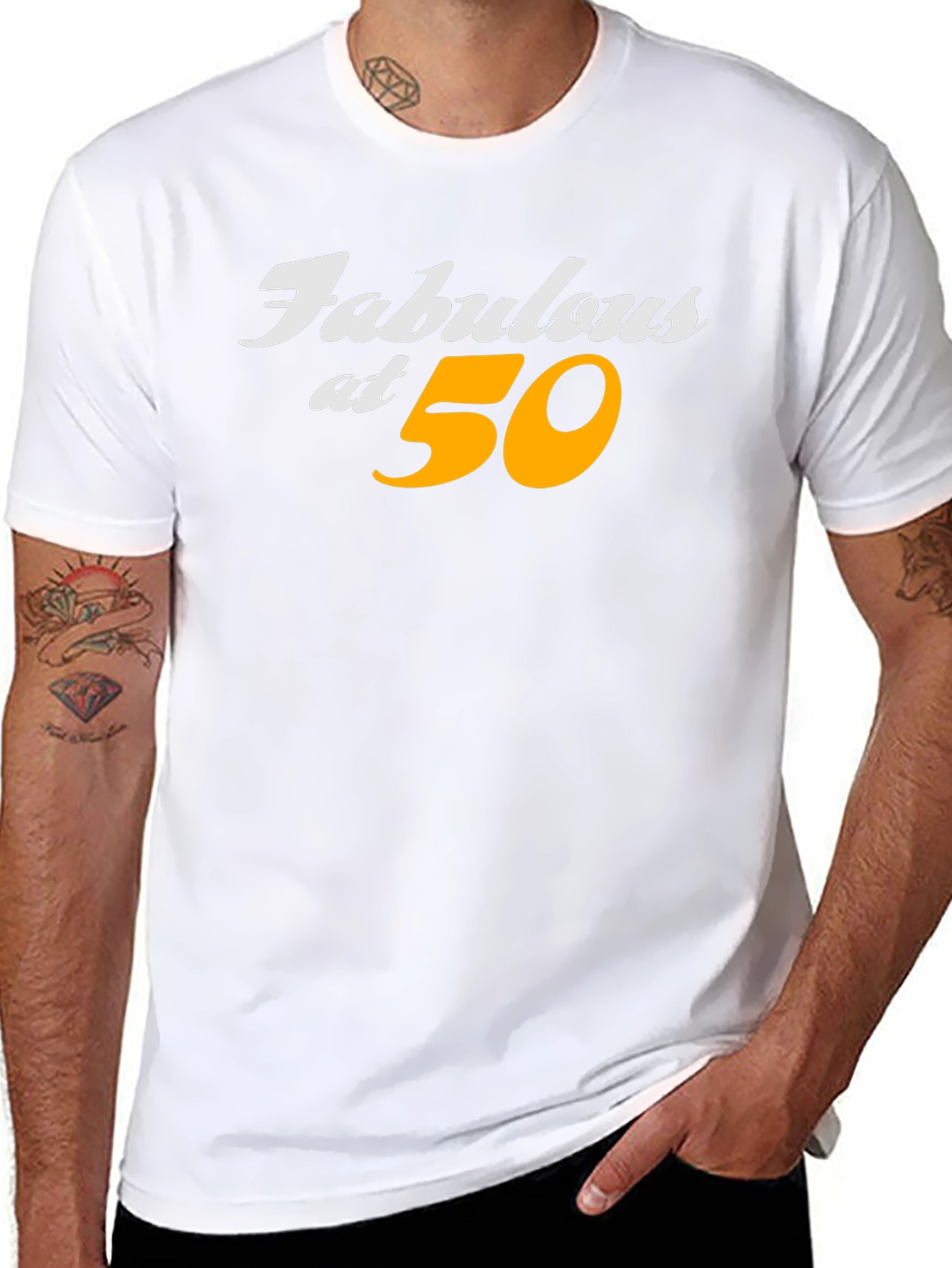 Fabulous at 50 Black Graphic T-Shirt