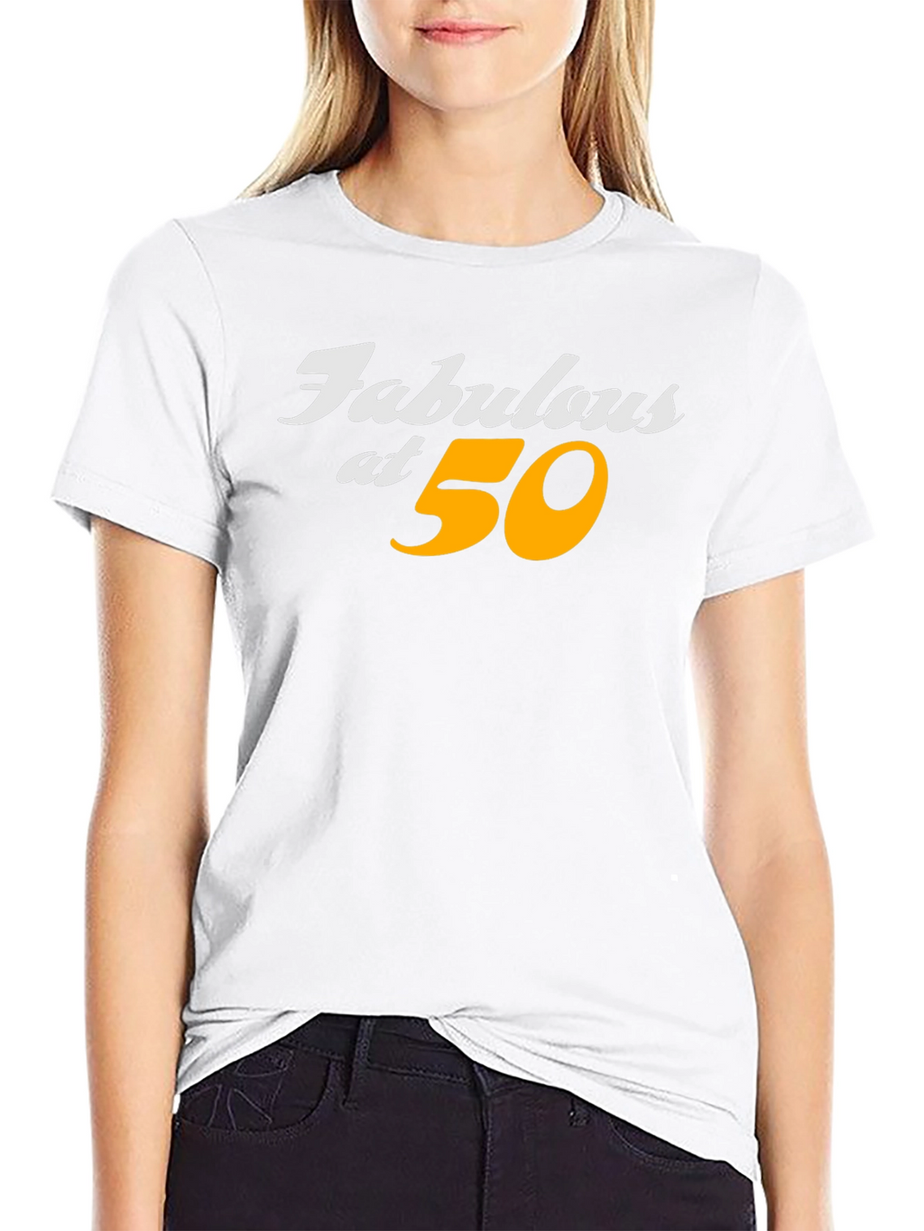 Fabulous at 50 Black Graphic T-Shirt
