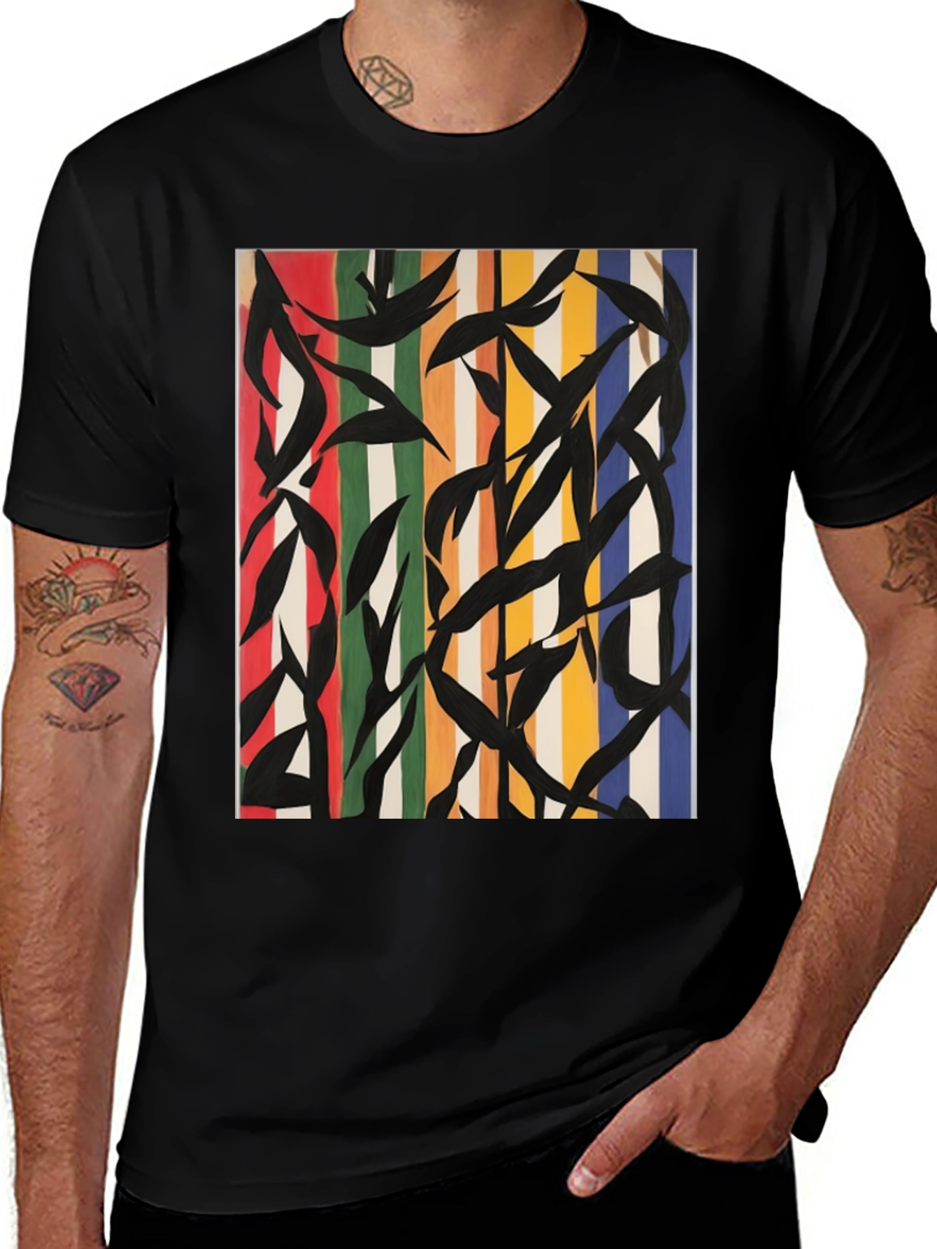 Abstract Art Graphic Tee - Modern Style
