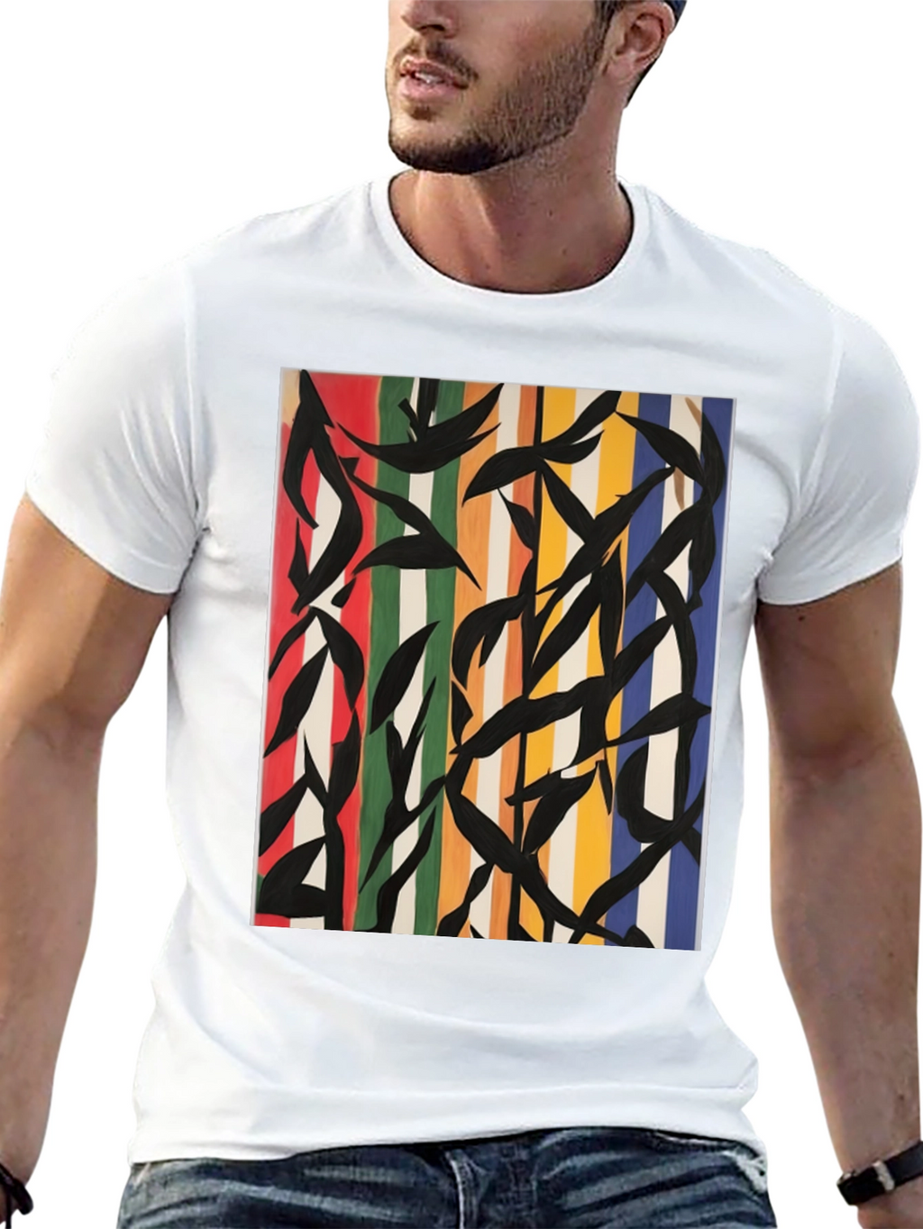 Abstract Art Graphic Tee - Modern Style