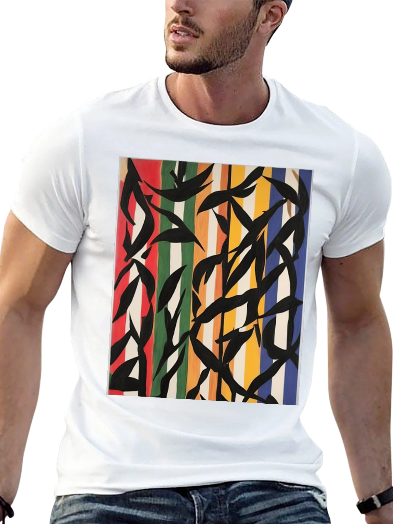 Abstract Art Graphic Tee - Modern Style