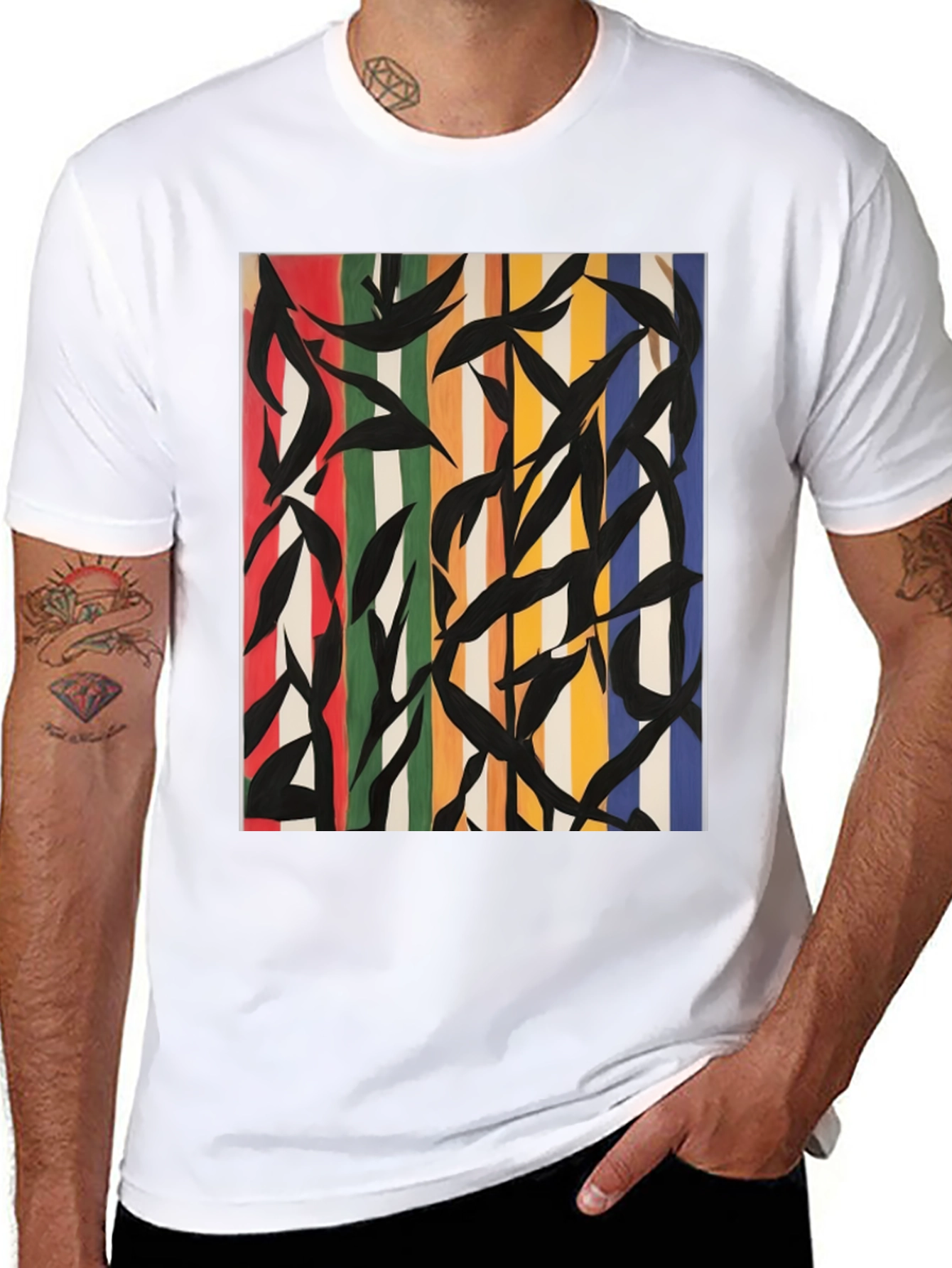 Abstract Art Graphic Tee - Modern Style