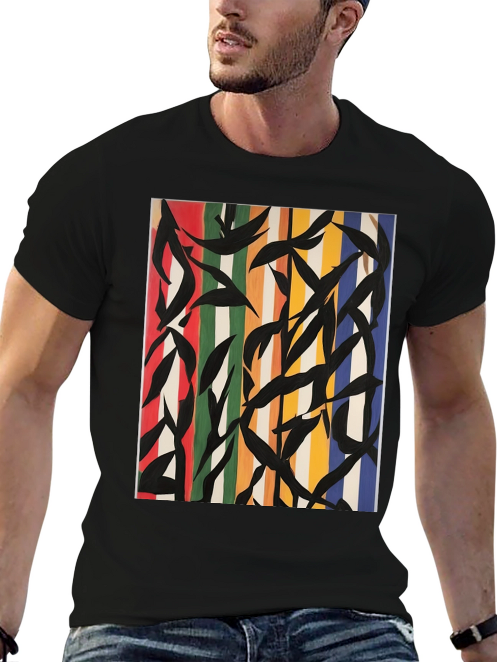 Abstract Art Graphic Tee - Modern Style