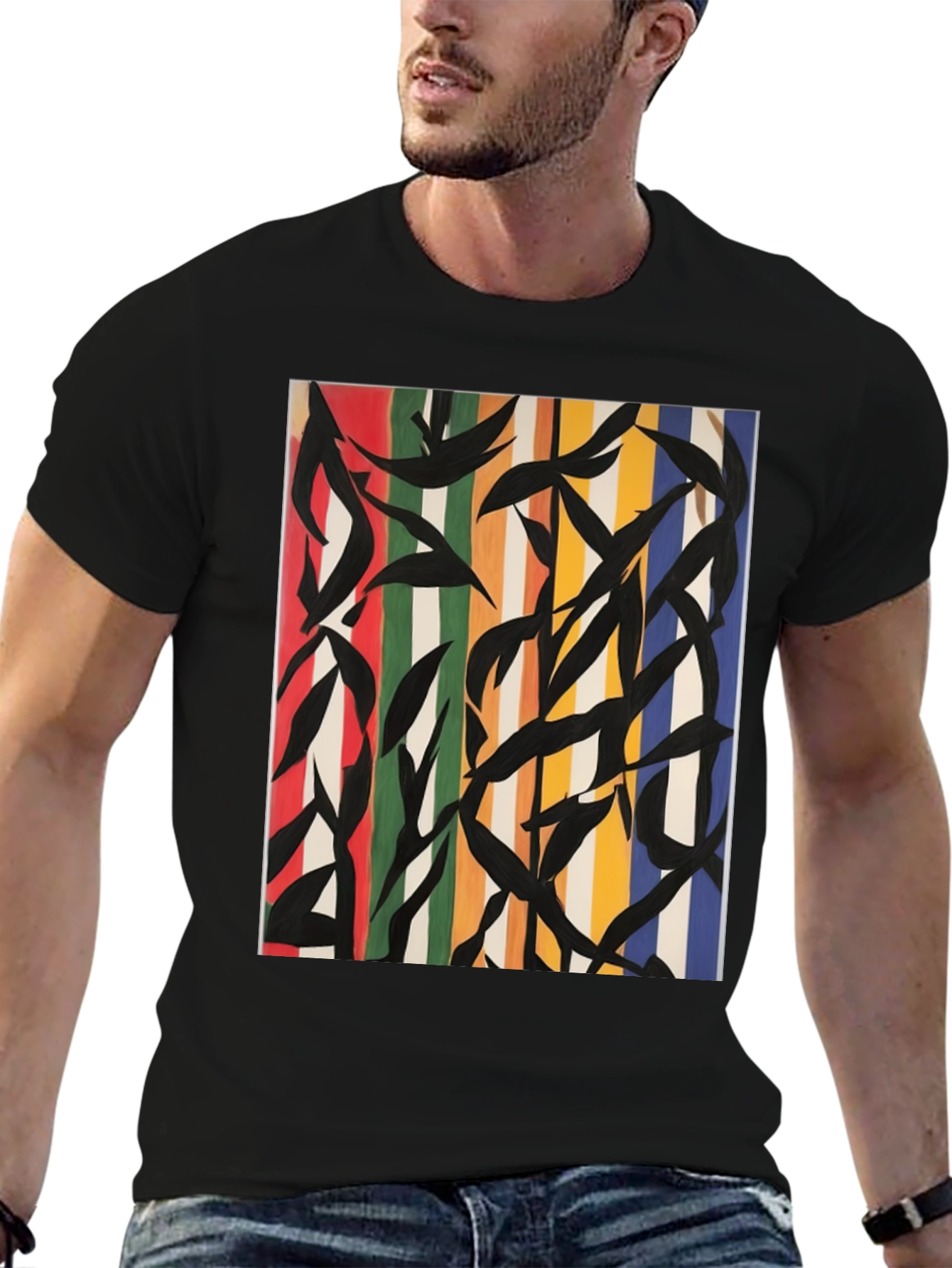 Abstract Art Graphic Tee - Modern Style
