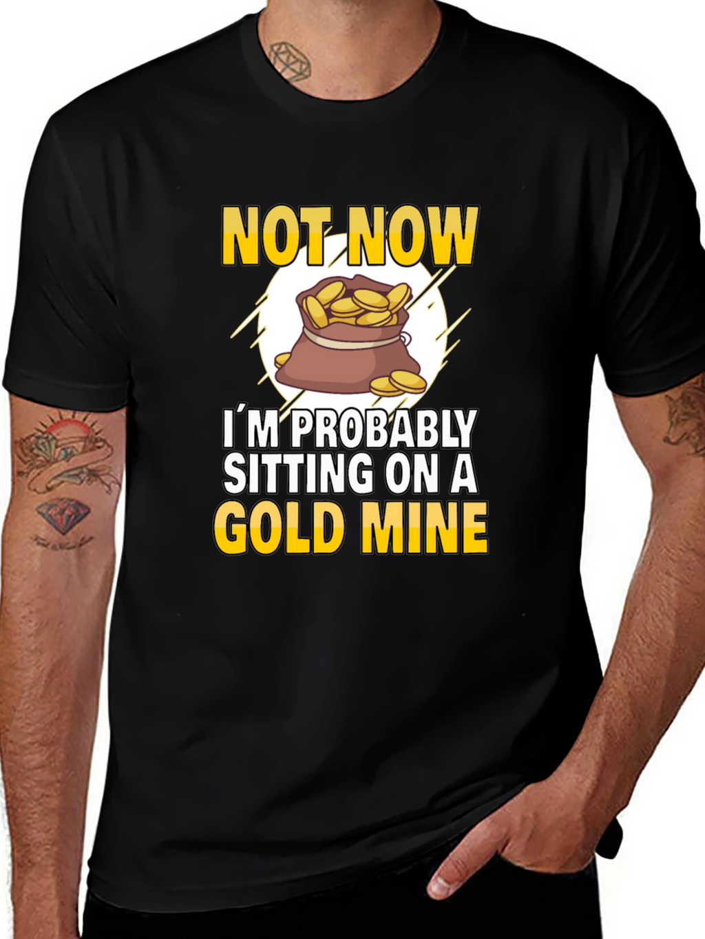 Gold Mine T-Shirt - Novelty Graphic Tee